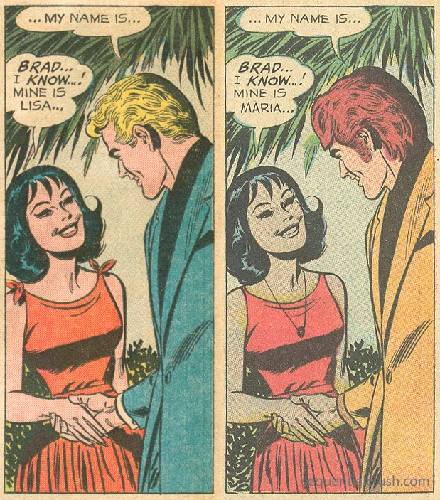 Brad and Maria romance comic book characters DC comics