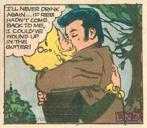 Romance comic books and serious issues alcoholism Charlton comics