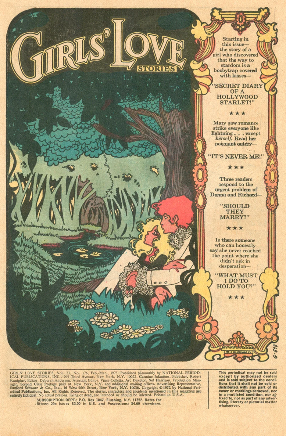 Illustrated by Elizabeth Berube from Girls' Love Stories #176 (February/March 1973)