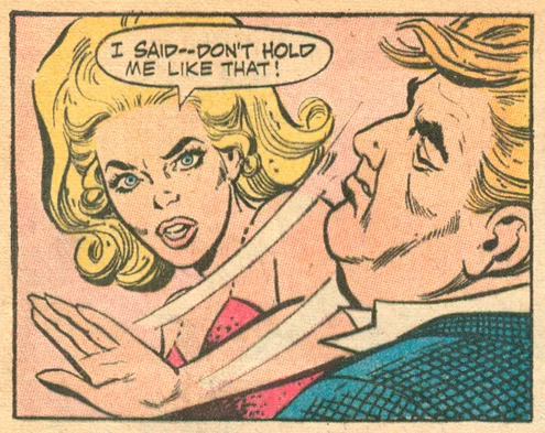 Cover by Bob Oksner Falling in Love #124 (July 1971) romance comic book sequential crush