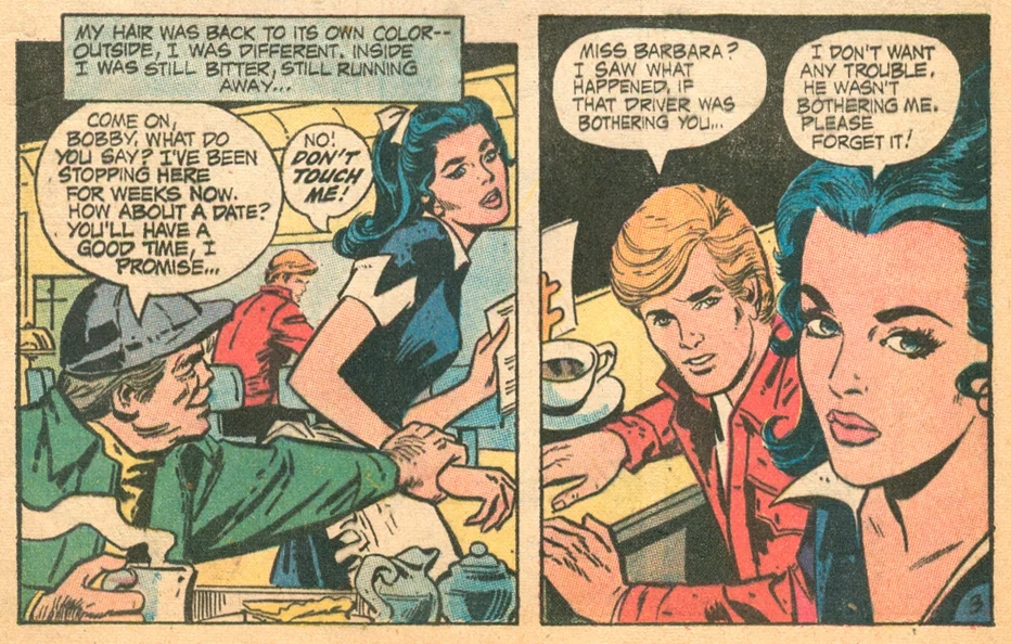 Cover by Bob Oksner Falling in Love #124 (July 1971) romance comic book sequential crush