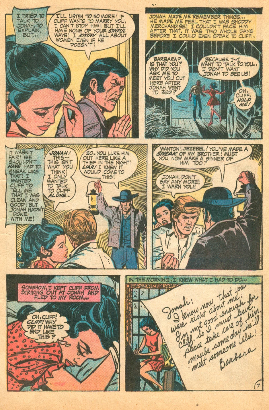 Cover by Bob Oksner Falling in Love #124 (July 1971) romance comic book sequential crush