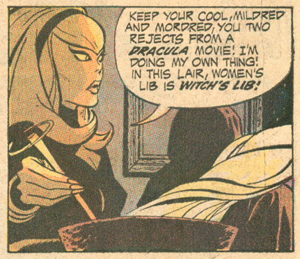 Cynthia the witch does her own thing!
