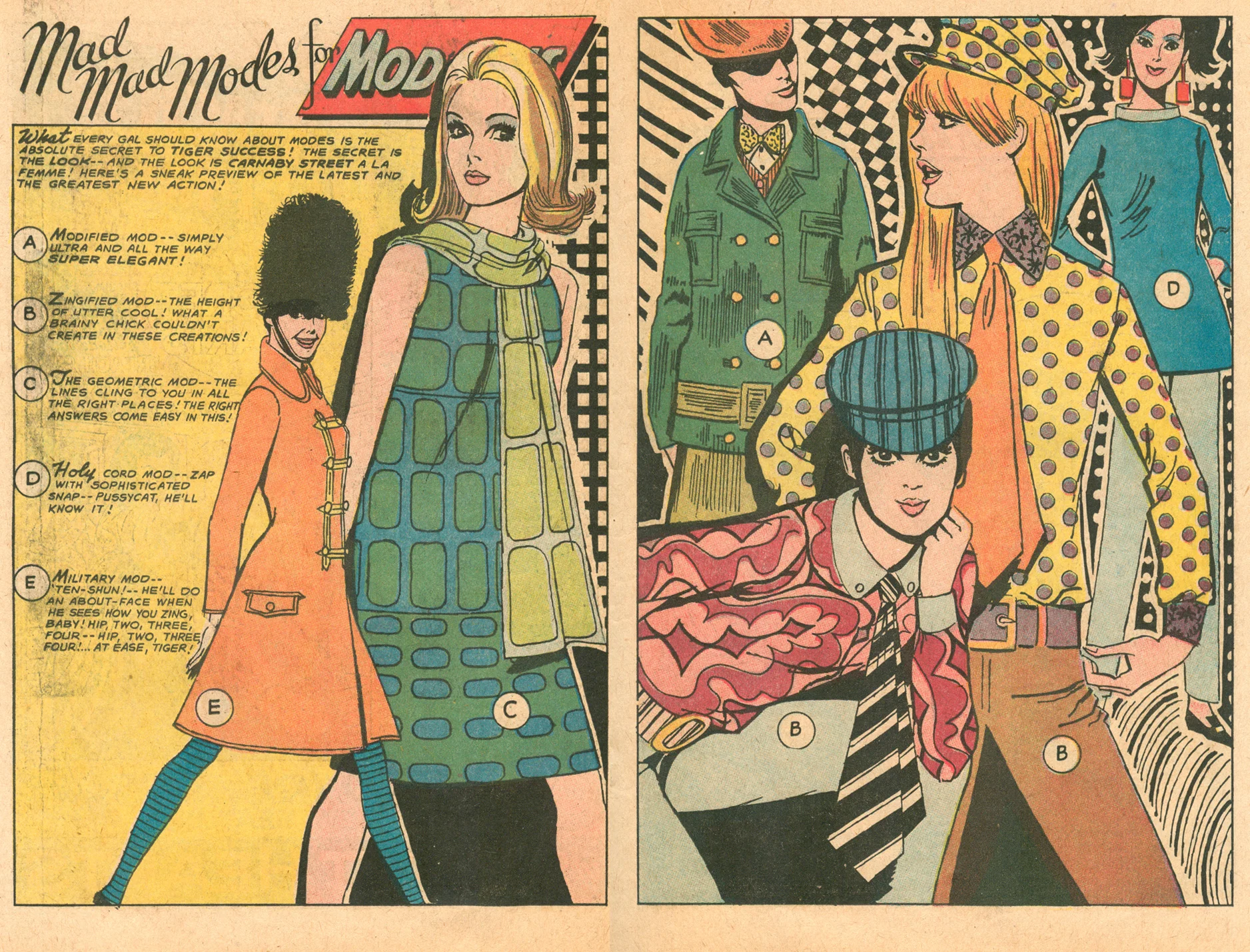 "Mad Mad Modes for Moderns" Heart Throbs #107 (April/May 1967)