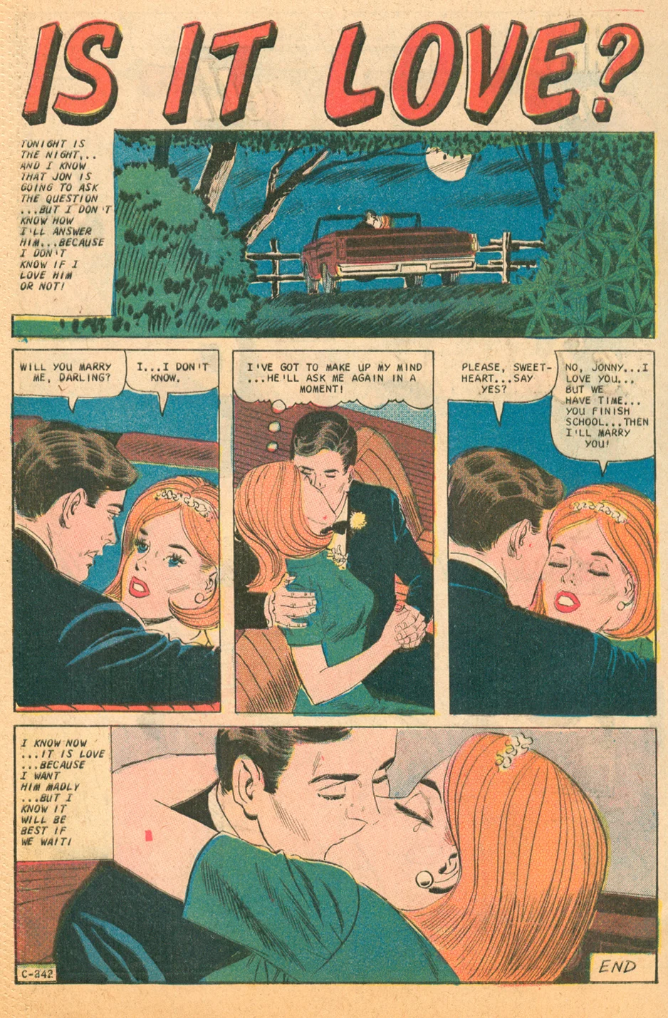 "Is It Love?" Teen Confessions #58 (November 1969) Pencils: Charles Nicholas, Inks: Vincent Alascia