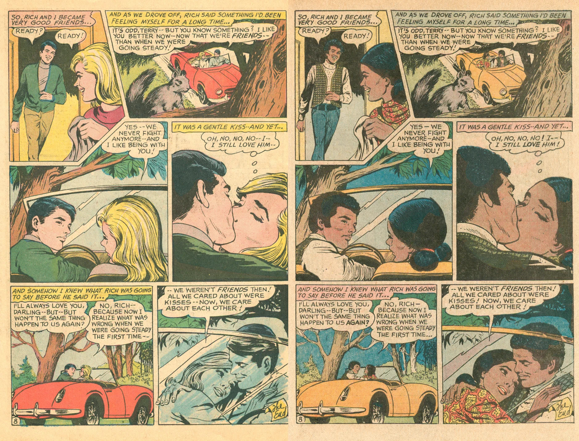 Romance comic book stories recolored for diversity DC comics 1970s african american characters