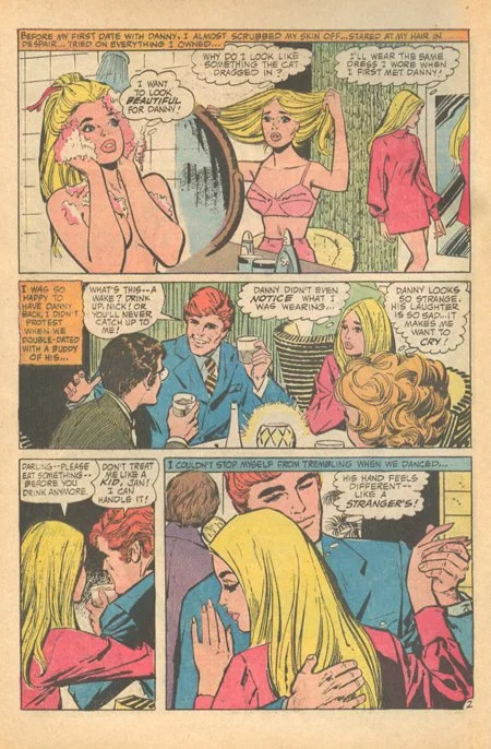 Falling in Love #128 (January 1972) romance comic book sequential crush