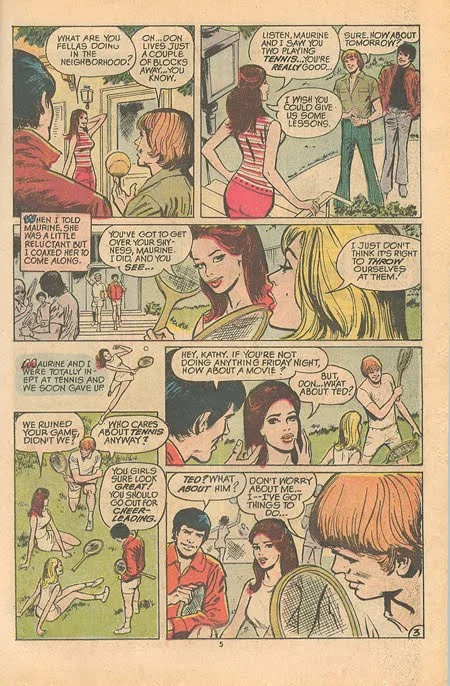 Young Romance Win Mortimer Tennis romance comics