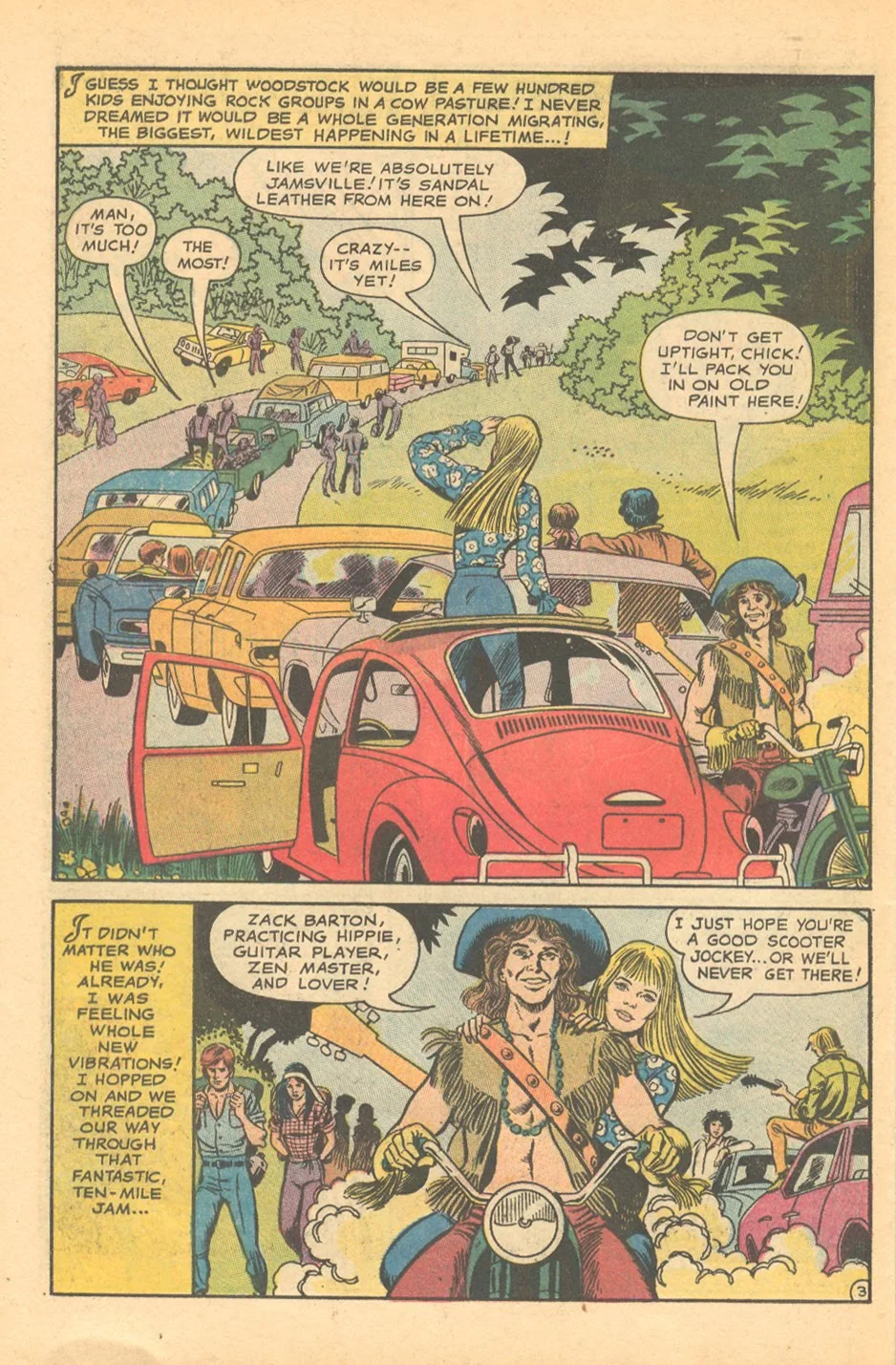 "I Found My Love at the Woodstock Festival!" from Falling in Love #118 (October 1970)