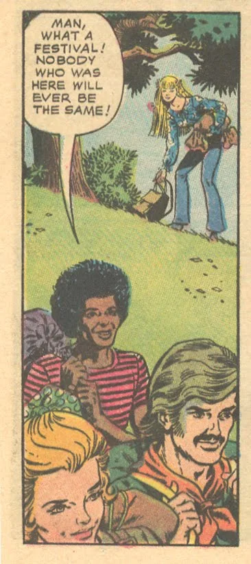 "I Found My Love at the Woodstock Festival!" from Falling in Love #118 (October 1970)