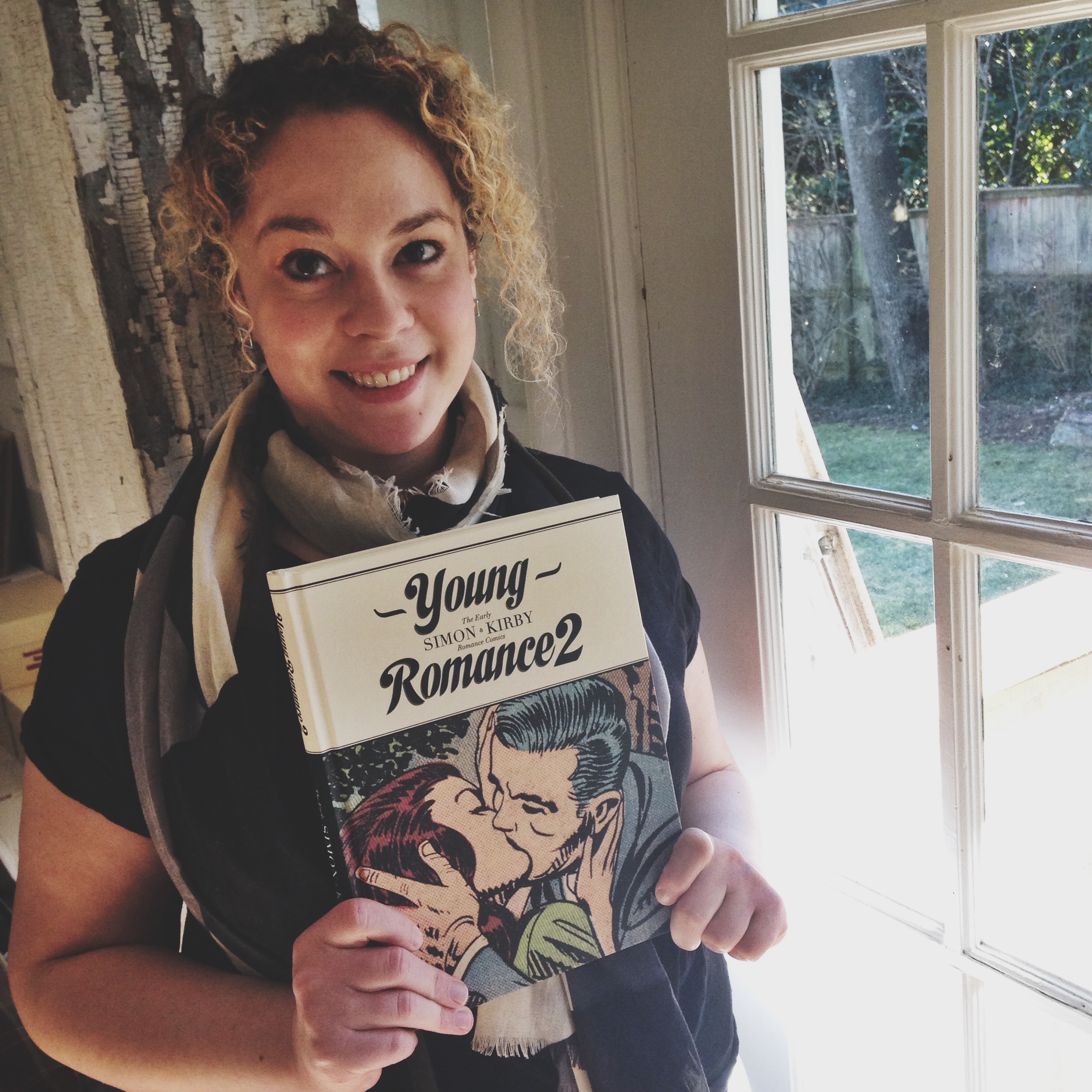 Young Romance 2: The Early Simon & Kirby Romance Comics By: Joe Simon & Jack Kirby, edited by Michel Gagné. Release Date: March 2014. Photograph of yours truly by James L. Carey.