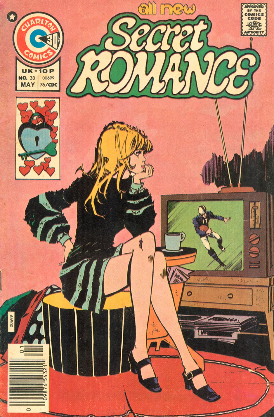 About how entertained I look while watching football Secret Romance #38 (May 1976)