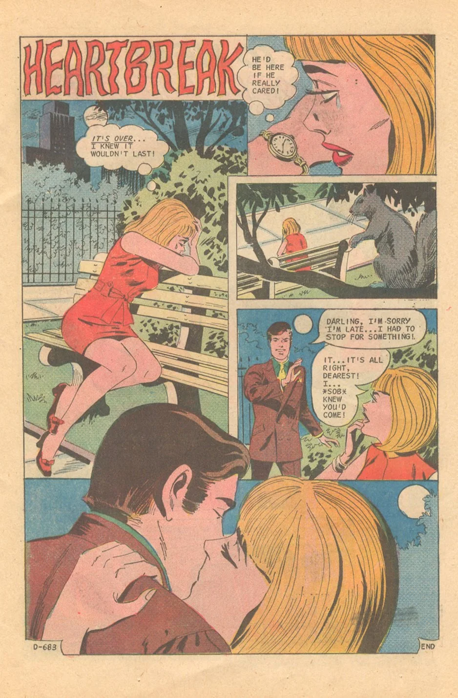 It looks like the writer on this one was a true believer in Shakespeare's theory on brevity! Sweethearts #120 (November 1971) Pencils by Charles Nicholas, Inks by Vincent Alascia