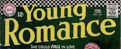 Though technically not a different logo, the iconic checkerboard that appeared on so many DC titles during this time period, made its way onto the romance books as well. Issue #141 (April/May 1966) through issue #148 (June/July 1967)