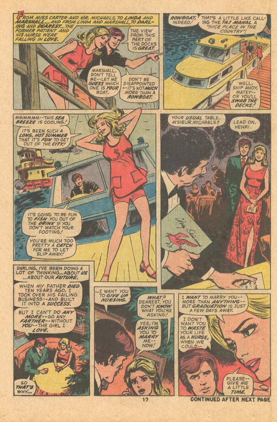 Linda Night Nurse Marvel Comics Romance Vintage 1970s Win Mortimer