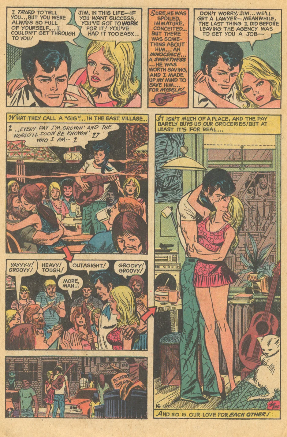 Young Love romance comic book country music