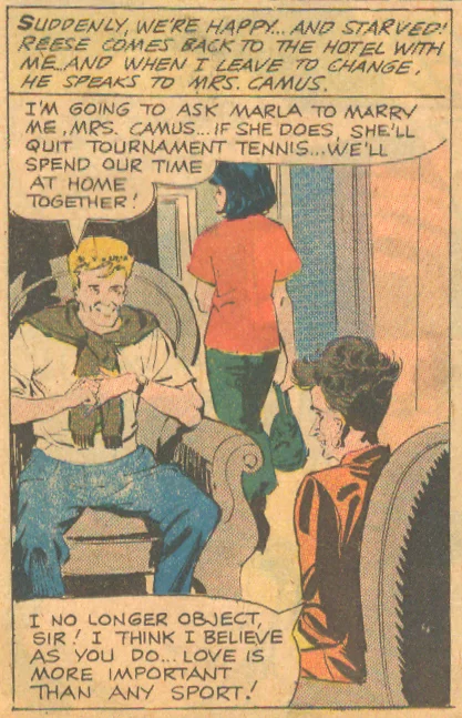 "Tennis or Kisses?" Career Girl Romances #57 (June 1970)
