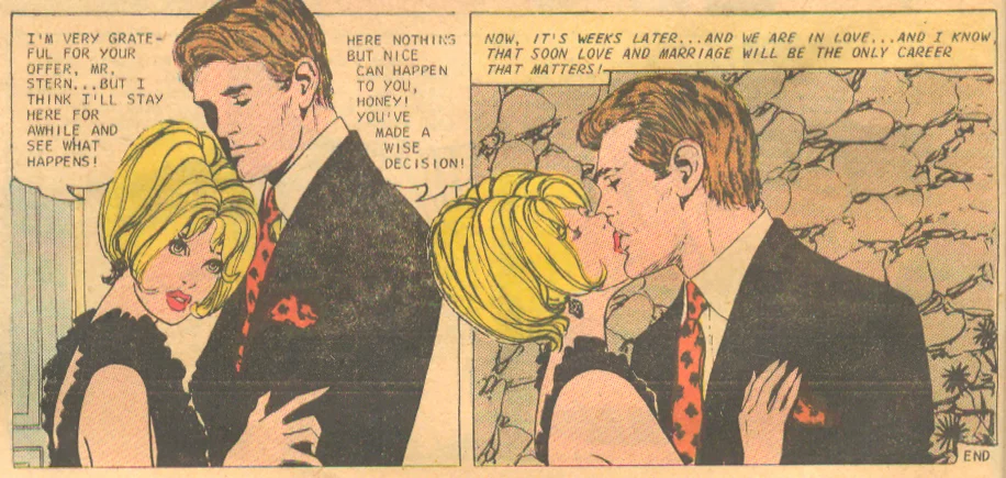 "No Time for Kisses..." Pencils and Inks: Luis Avila Career Girl Romances #62 (April 1971)
