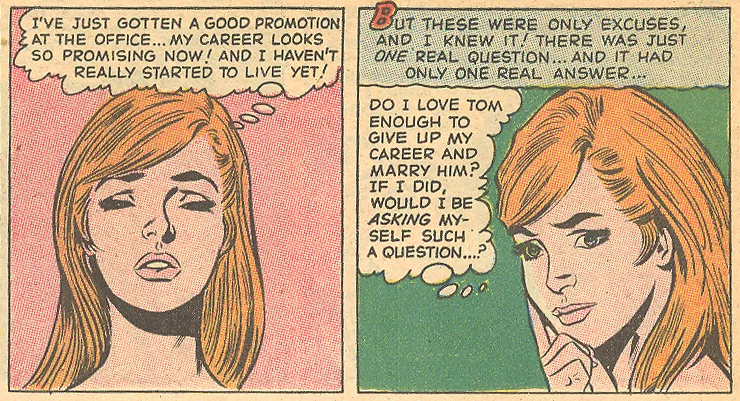 "Today's Heartbreak!" Secret Hearts #137 (July 1969) Pencils: Arthur Peddy, Inks: Bernard Sachs