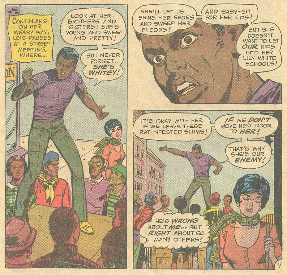 "I Am Curious (Black)!" Superman's Girl Friend Lois Lane #106 (November 1970). Written by Bob Kanigher, illustrated by Werner Roth and Vince Colletta