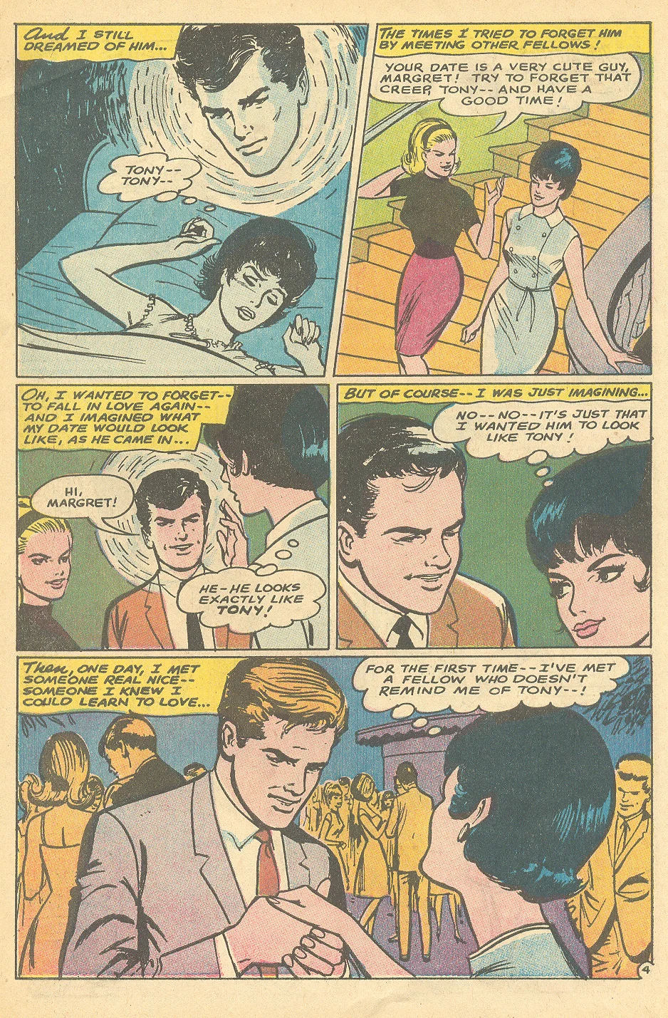 "How Can I Forget His Face?" from Heart Throbs #110 (October/November 1967) Win Mortimer