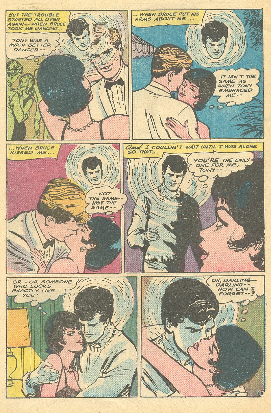 "How Can I Forget His Face?" from Heart Throbs #110 (October/November 1967) Win Mortimer