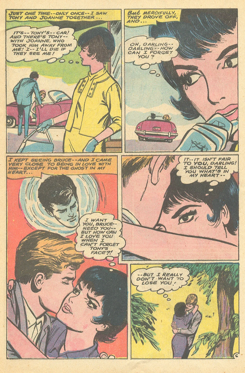 "How Can I Forget His Face?" from Heart Throbs #110 (October/November 1967) Win Mortimer