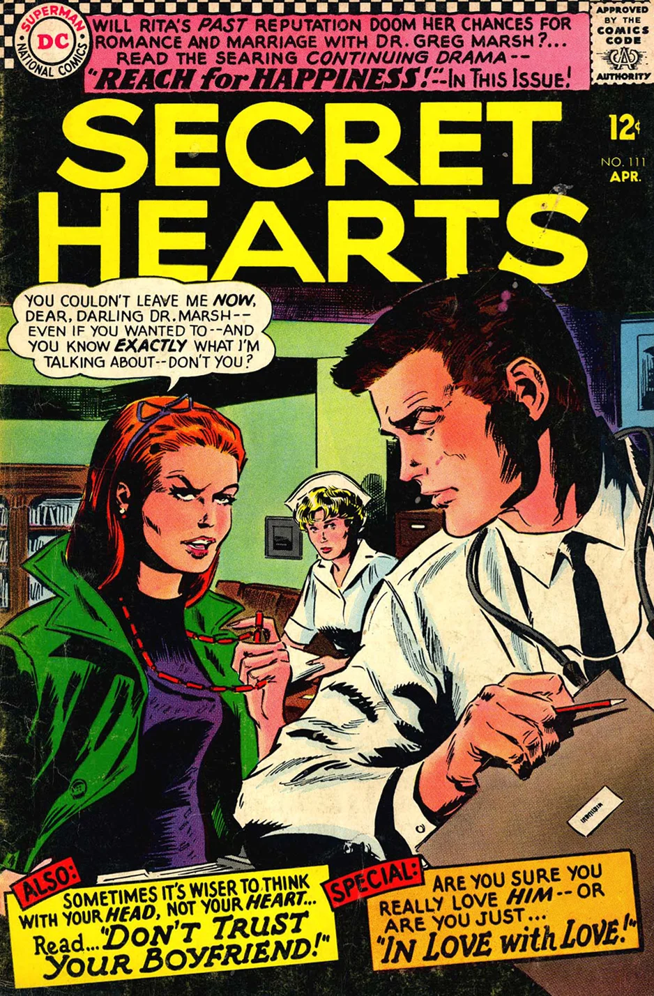Secret Hearts #111 (April 1966) illustrated by Gene Colan