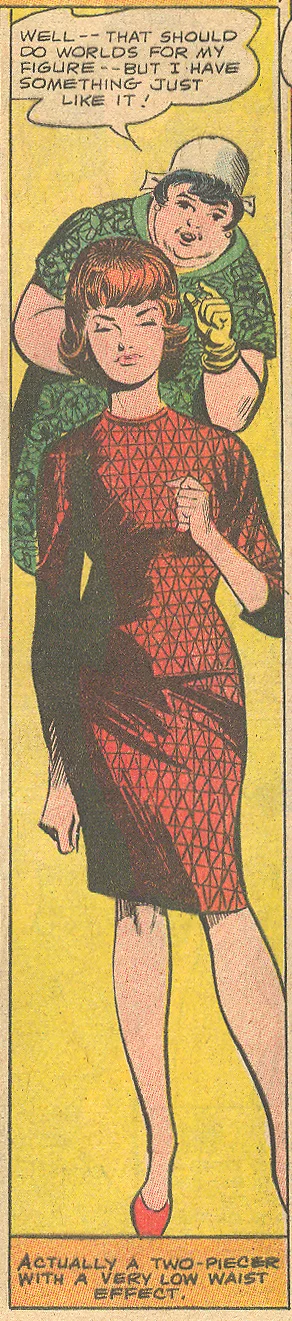 Mortimer's fists were very expressive -- here we see sheer frustration from "Cindy the Salesgirl." Girls' Love Stories #136 (July 1968)