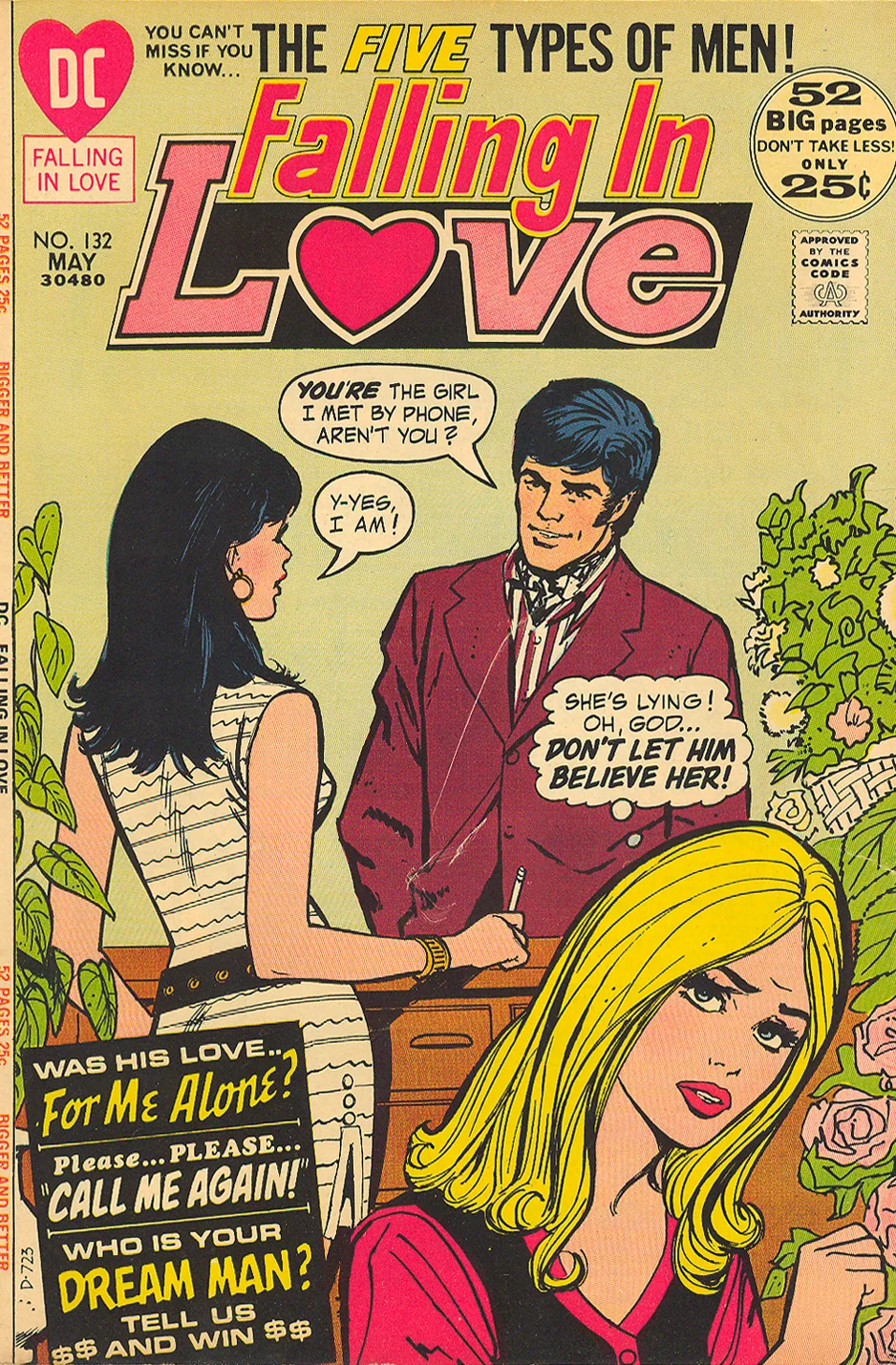 A delightful Mortimer cover, complete with fist ! Falling in Love #132 (May 1972)