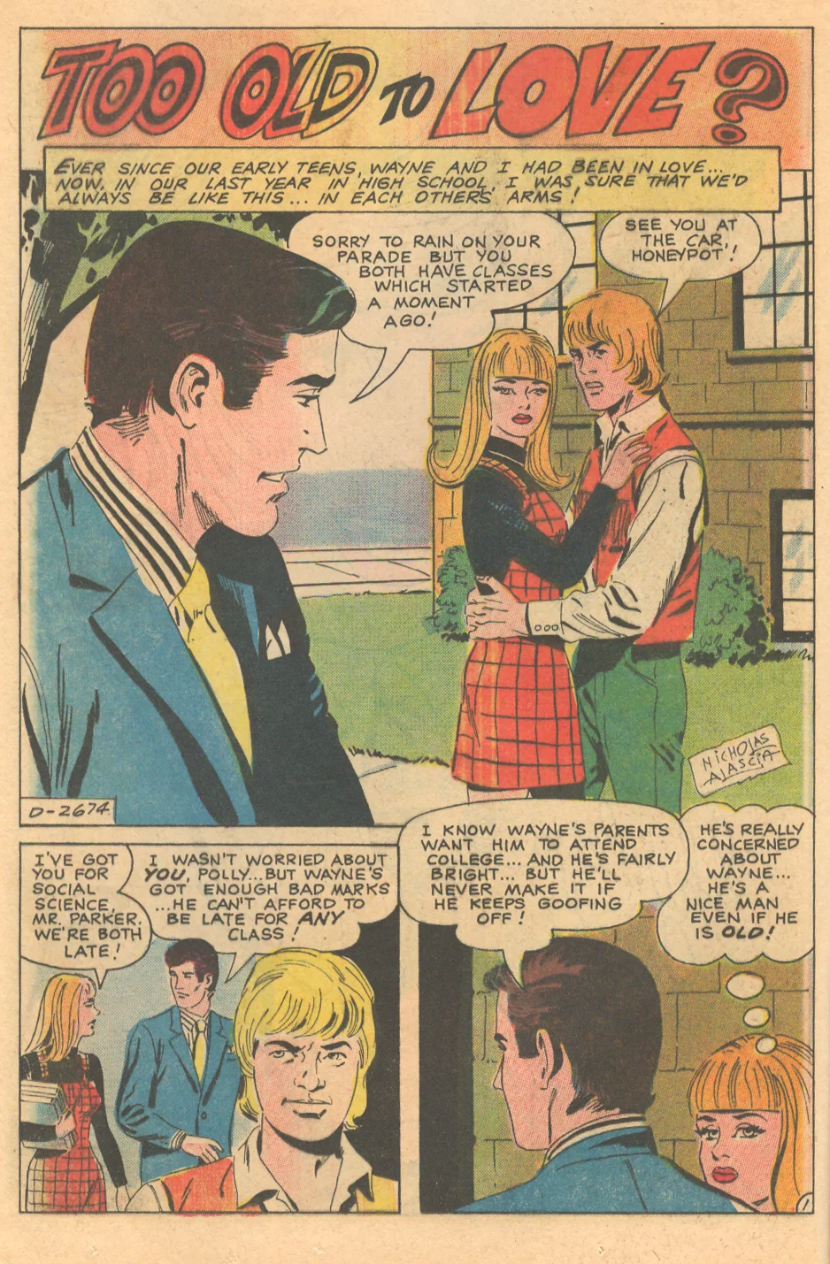 "Too Old to Love?" Romantic Story #119 (June 1972)