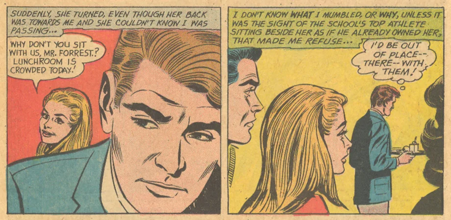 Guy's point of view romance story comic book DC