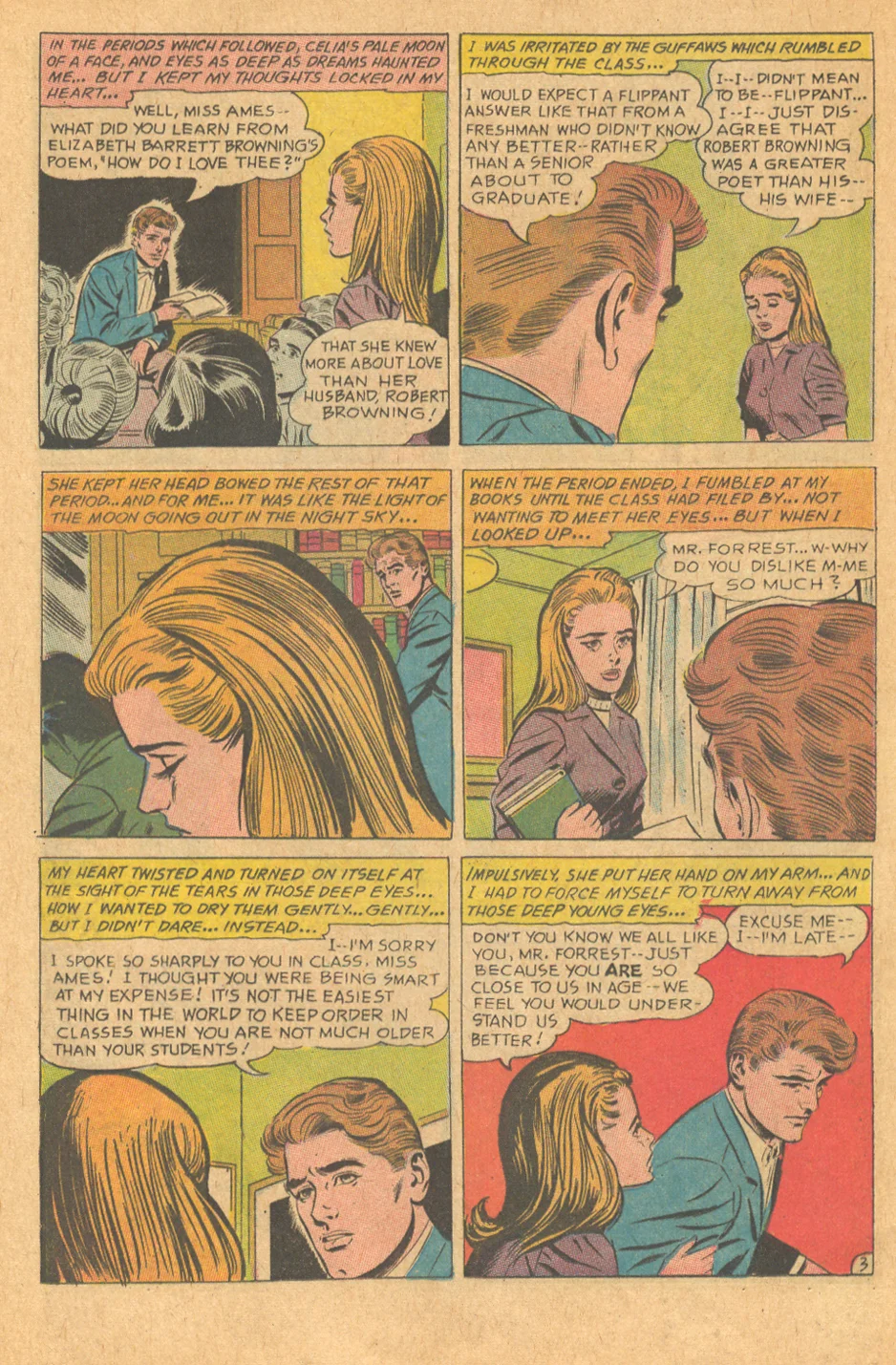 Guy's point of view romance story comic book DC