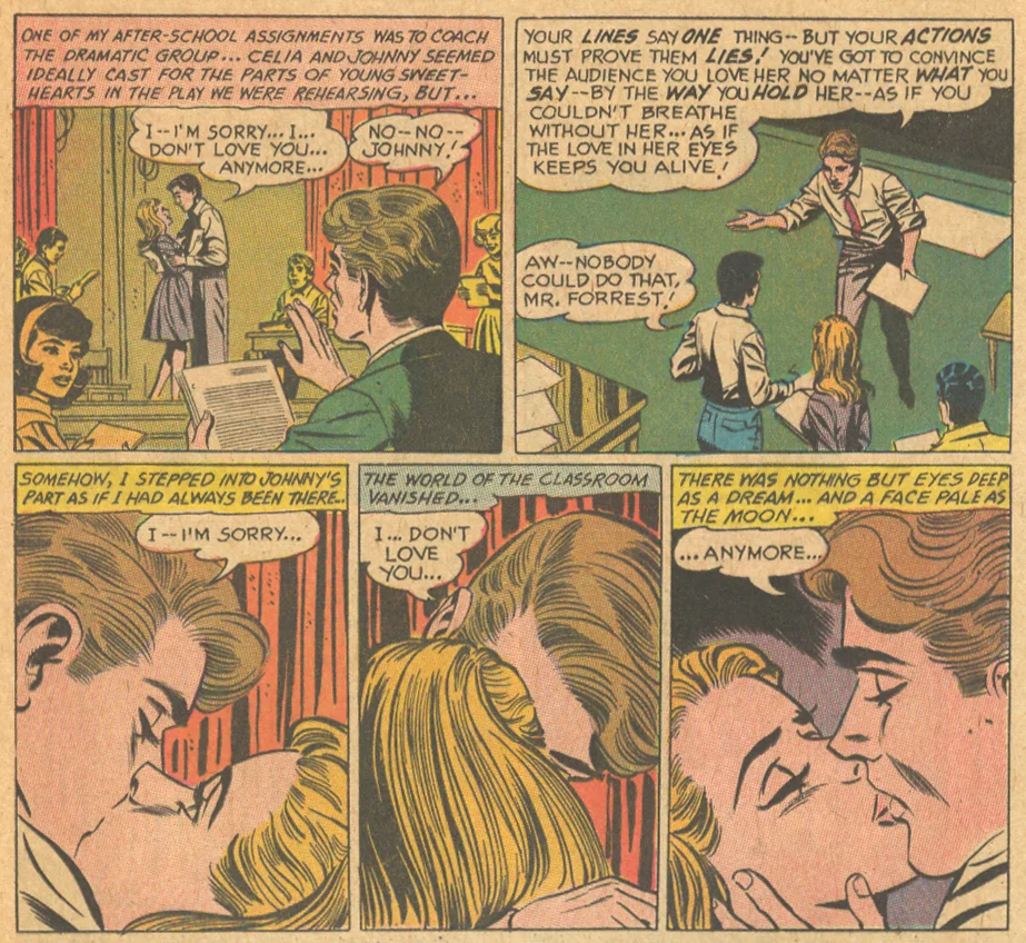 Guy's point of view romance story comic book DC