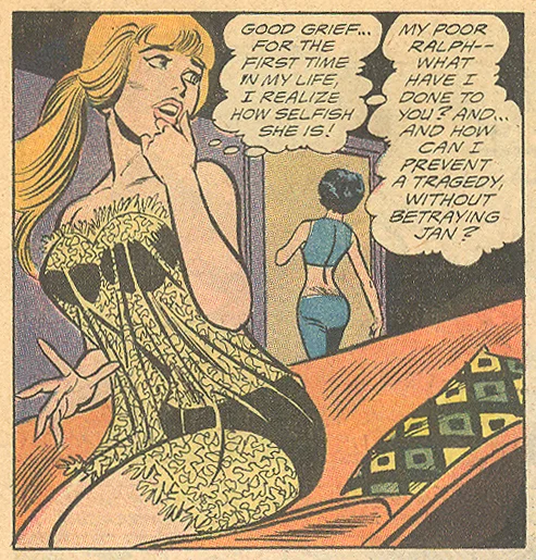 "A Little Kiss for Big Sister!" Young Love #84 (January/February 1971) Penciled by Saaf, inker unknown