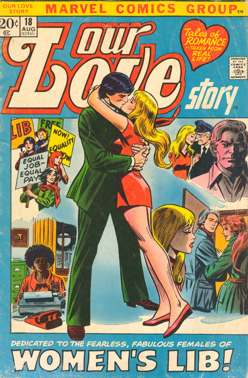 Dig this cover with pencils by Gene Colan and inks by Romita! Story written by Joy Jackson, penciled by Jim Mooney, and inked by Frank McLaughlin!