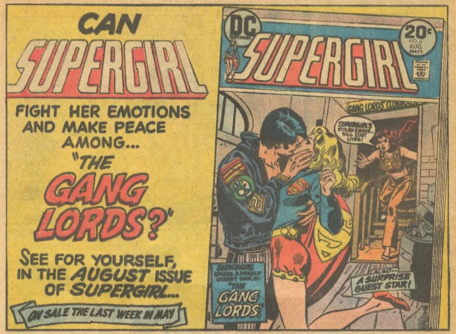 Wonder Woman comic book advertisement Supergirl ad