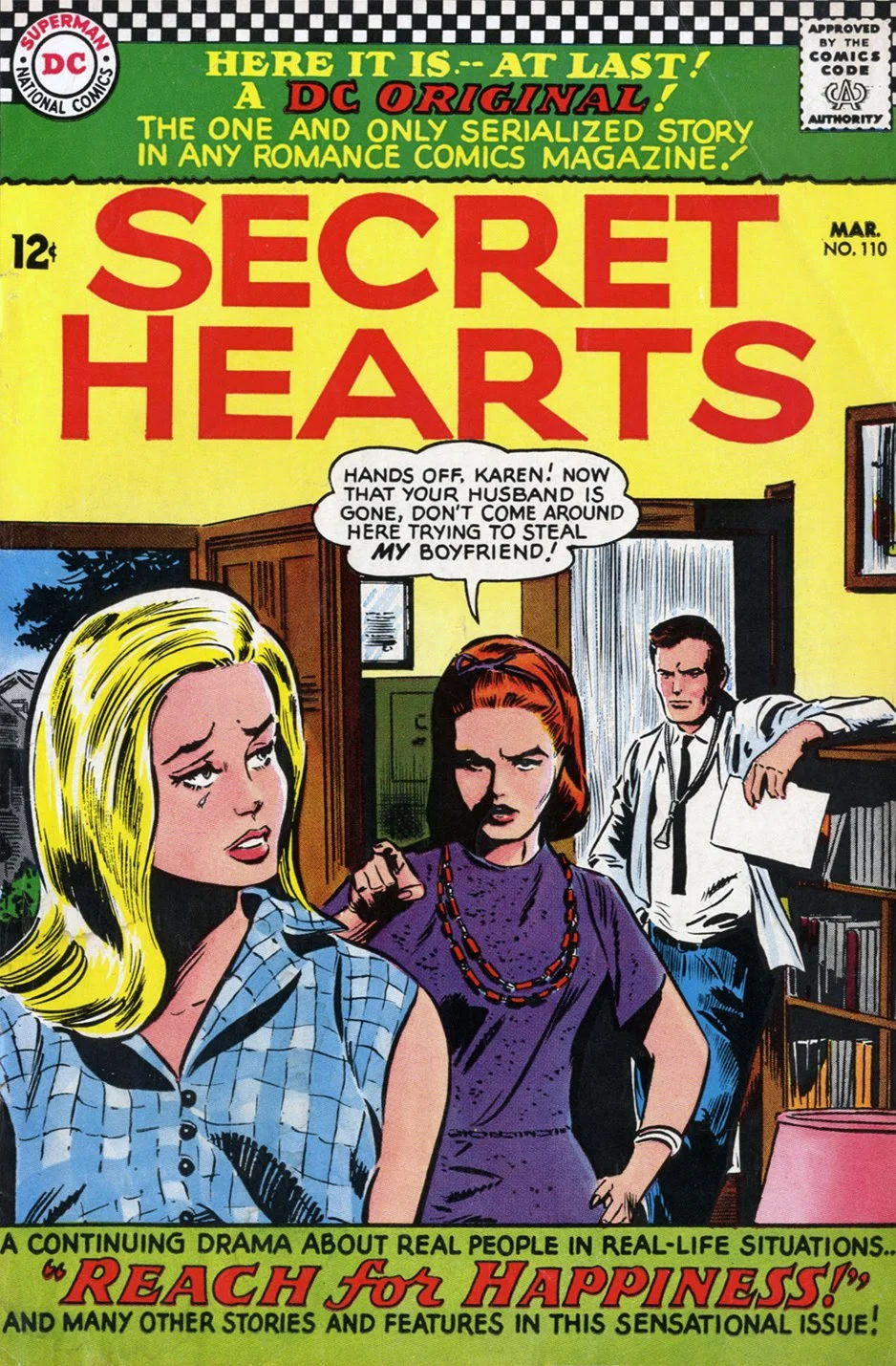 "Reach for Happiness!" story-arch made its debut in Secret Hearts #110 (March 1966)
