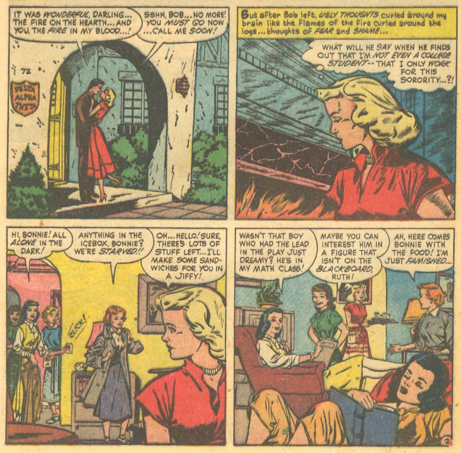 vintage romance comic books sequential crush
