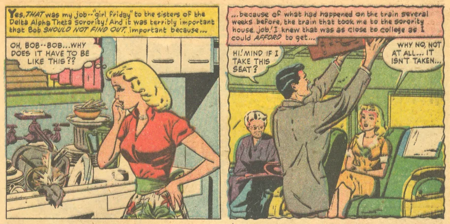 vintage romance comic books sequential crush