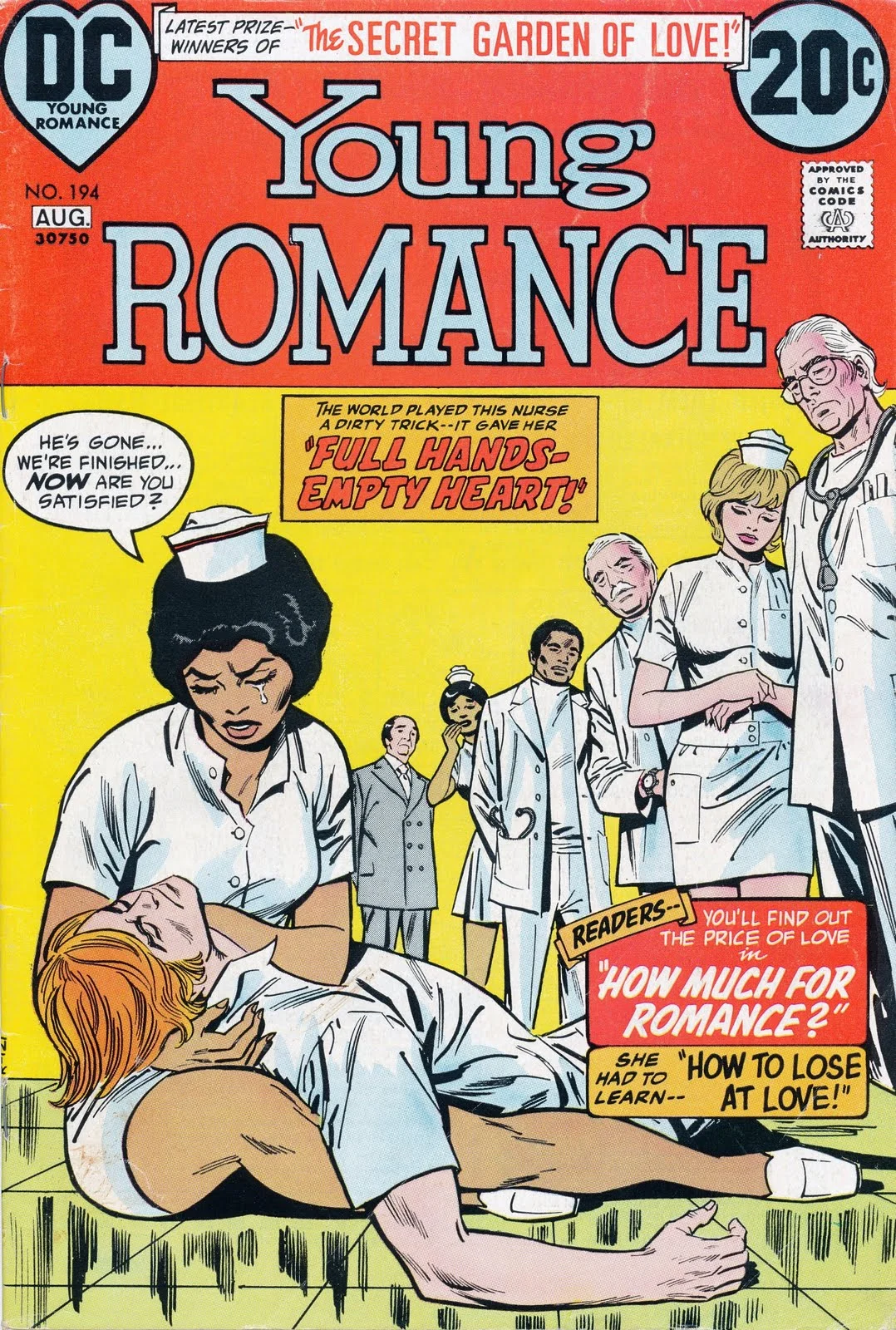 Out of This World also did a great series on African-American characters in comics including the interracial romance, " Full Hands, Empty Heart "