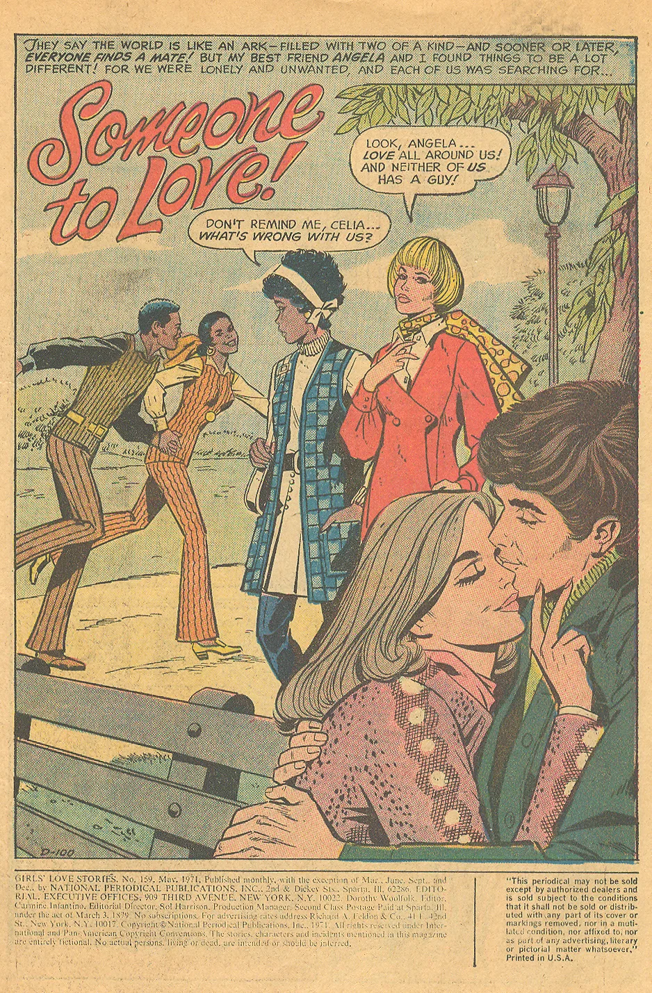 "Someone to Love!" from DC's Girls' Love Stories #159 (May 1971) Civil rights movement