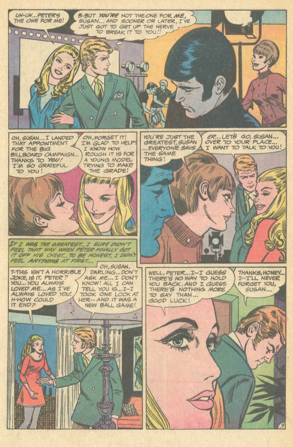Suicide in romance comic books story dramatic