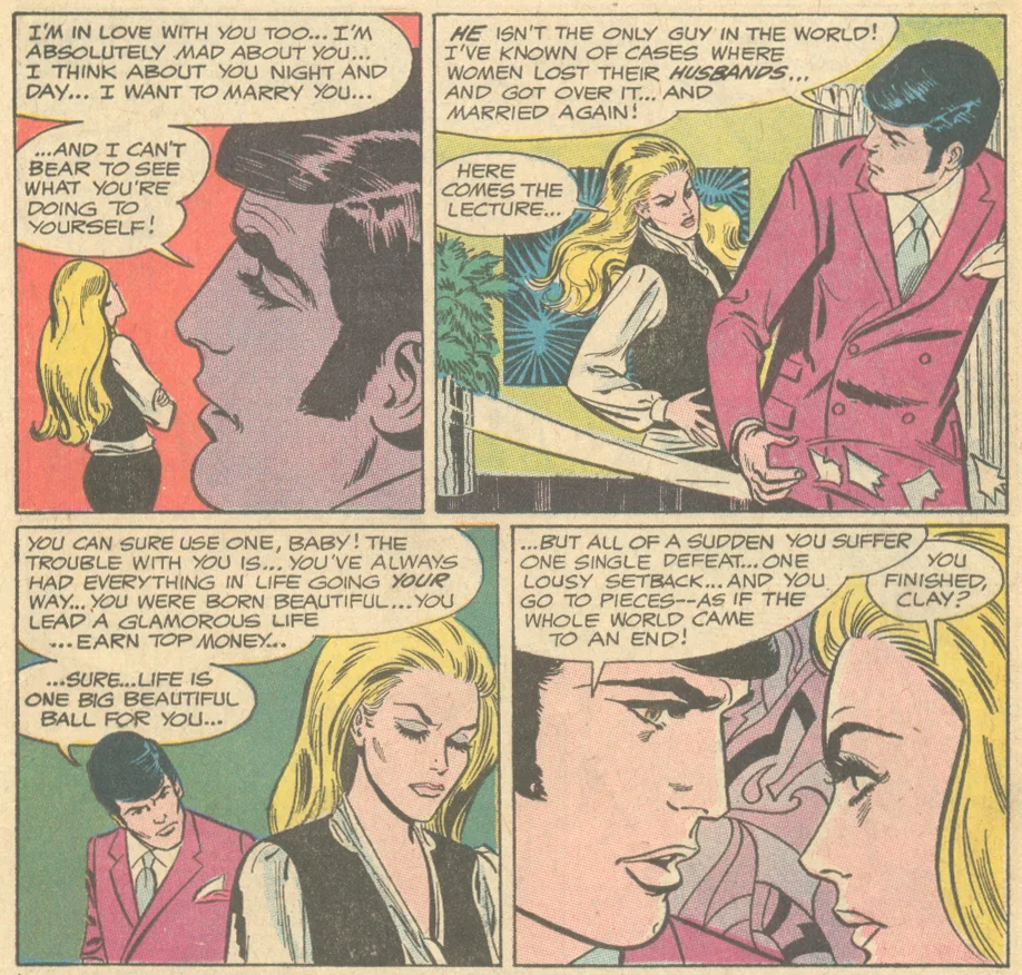 Suicide in romance comic books story dramatic