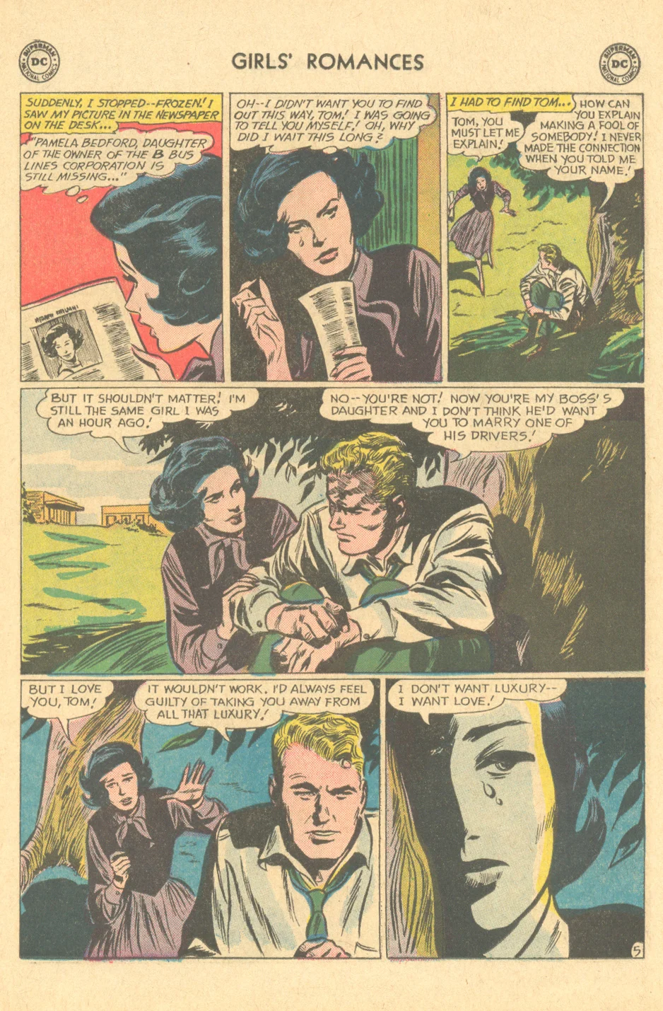 Inks: Gene Colan, "I Would Never Find Love!" Girls' Romances #98 (January 1964)
