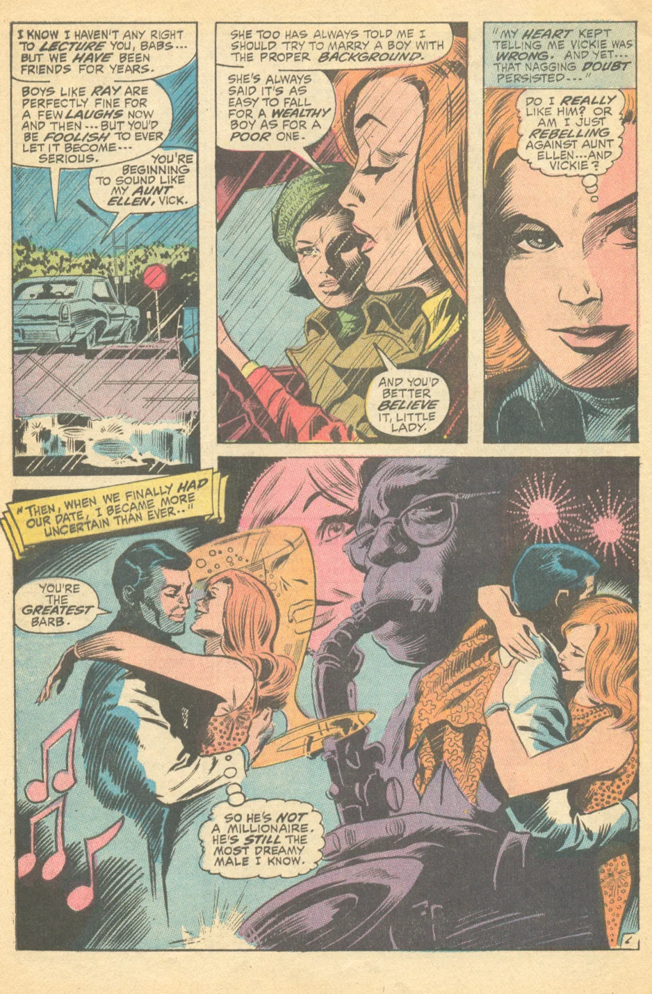 Inks: Jim Mooney, "The Boy That Got Away!" My Love #4 (March 1970)