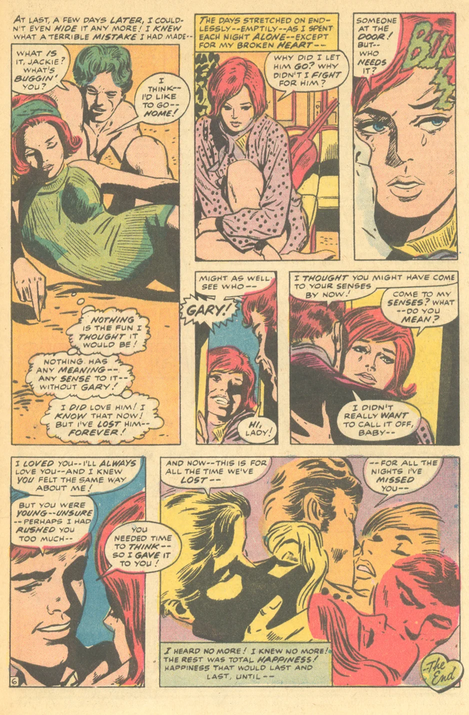 Inks: Dick Ayers, "I Loved You Once -- Remember?" My Love # 9 (January 1971)
