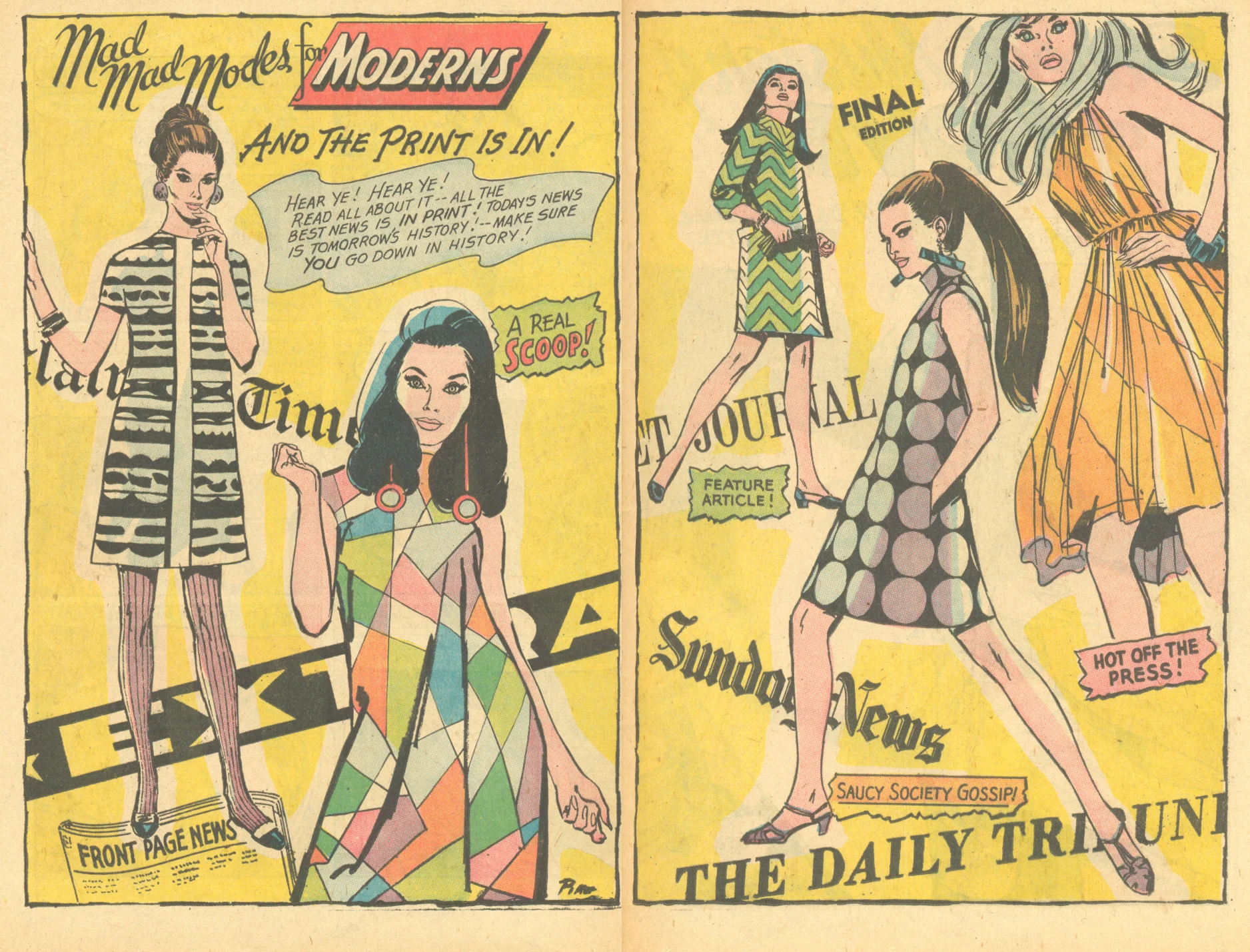 "Mad Mad Modes for Moderns" Young Love #65 (January/February 1968)Illustrated by Jay Scott Pike