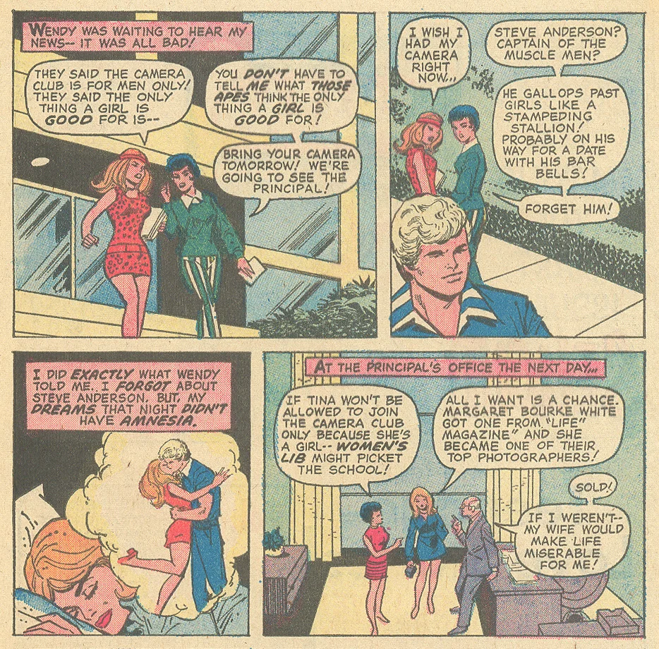 "Miss Peeping Tom!" Young Romance #193 (April/May 1973) Pencils: Art Saaf, Inks: Vince Colletta
