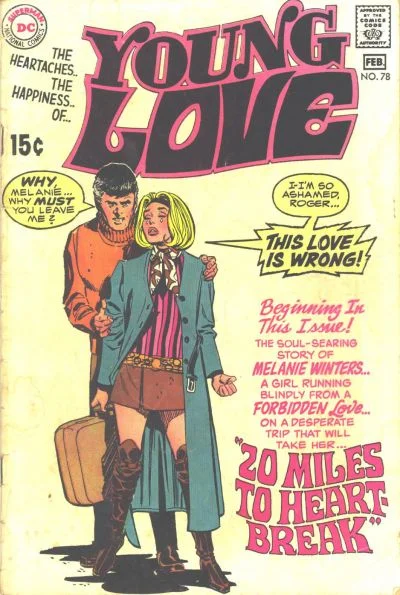 Young Love #78 (January/February 1970) Cover image from the Grand Comics Database